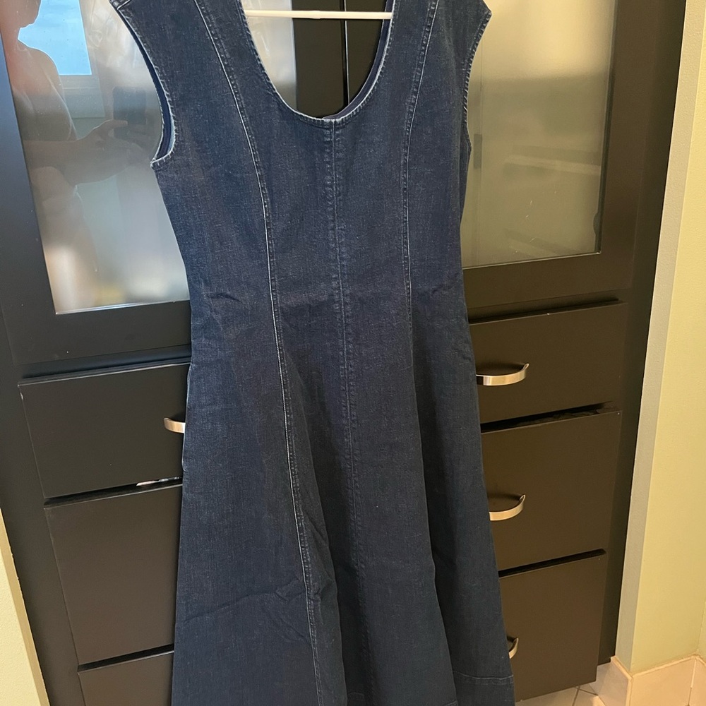 Madewell Dark Indigo Denim Midi Dress